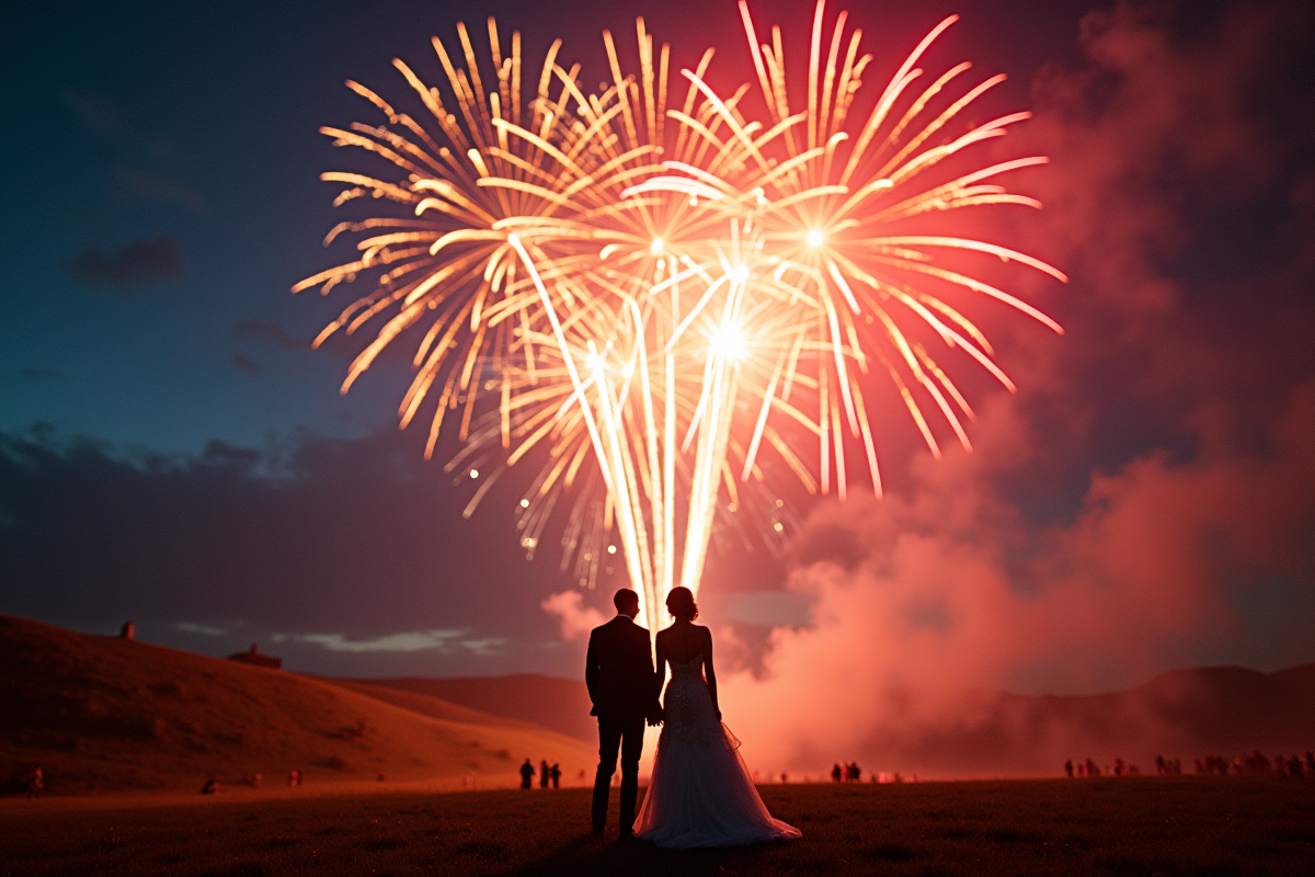 Feu d'artifice mariage : guide complet et alternatives