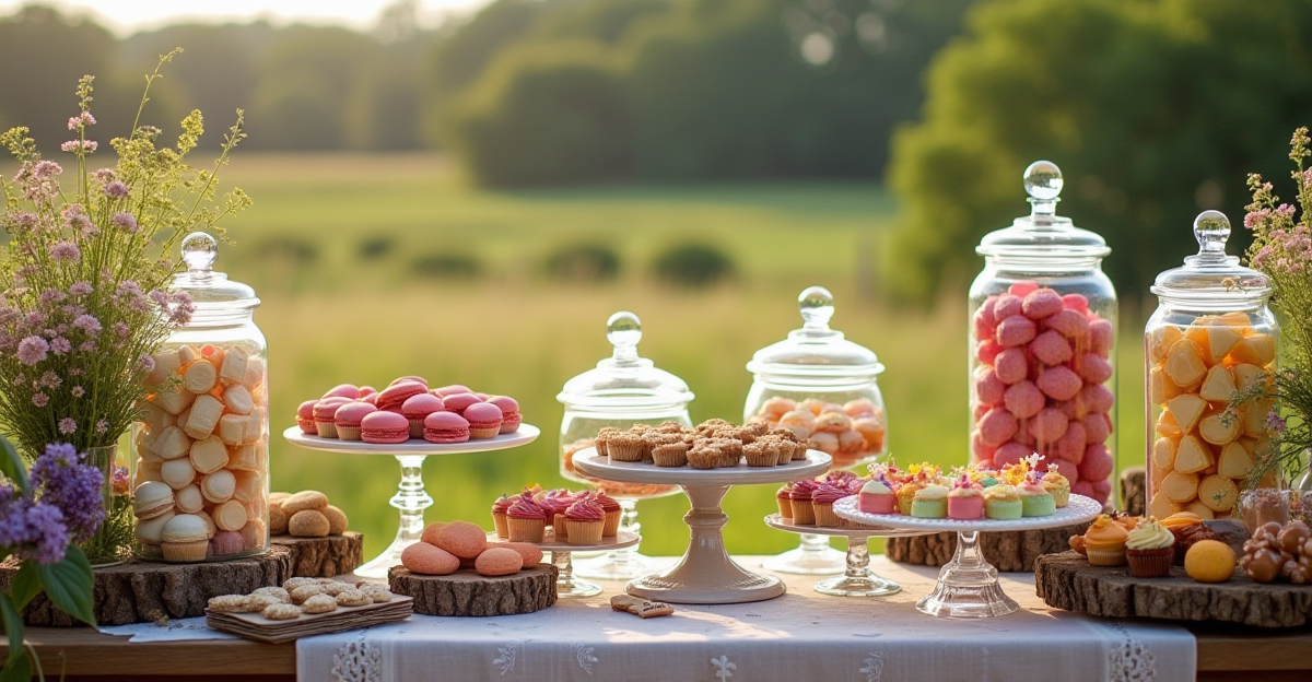 Candy bar mariage champêtre : idées nature et gourmandes 2026