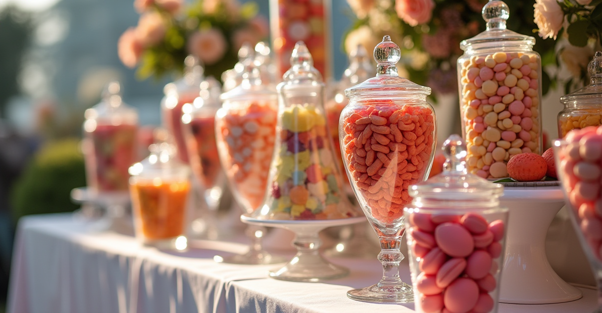 Contenants et présentoirs candy bar mariage : guide complet 2026