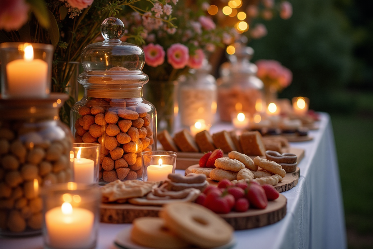 Quantités candy bar mariage : combien de sucreries prévoir