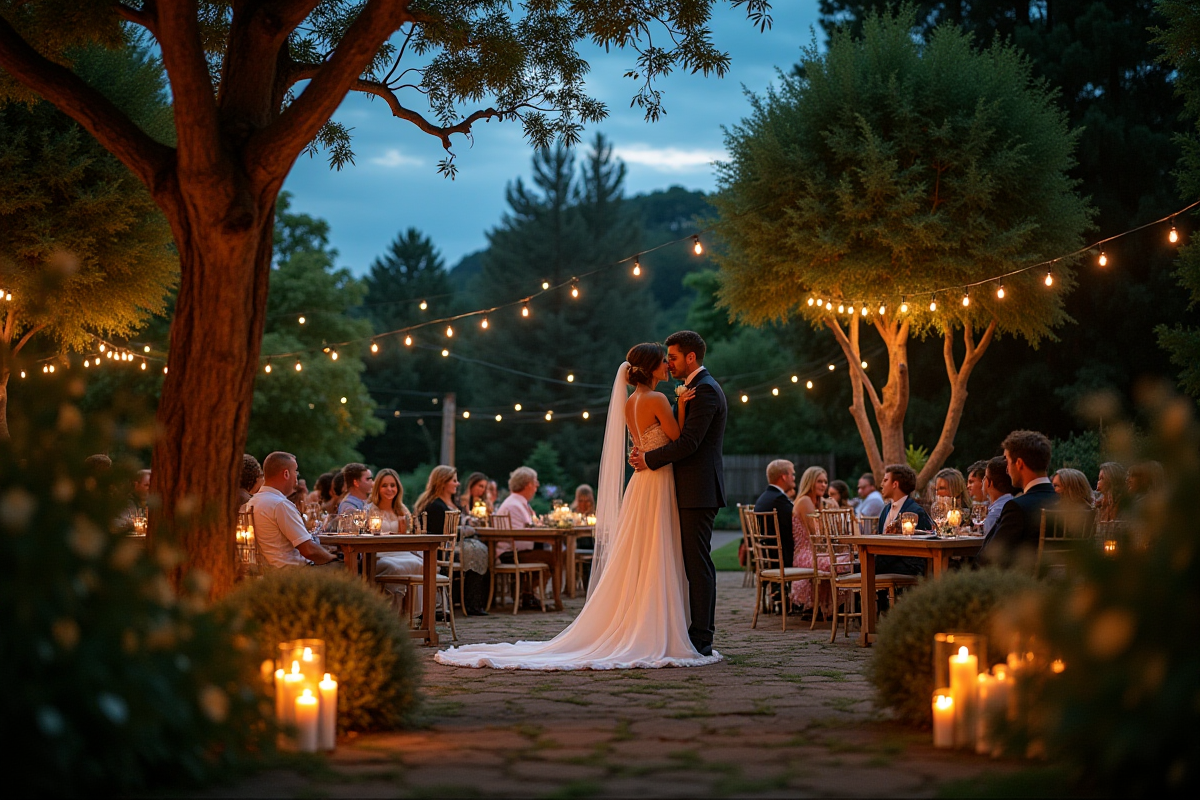 Cérémonie de mariage au jardin