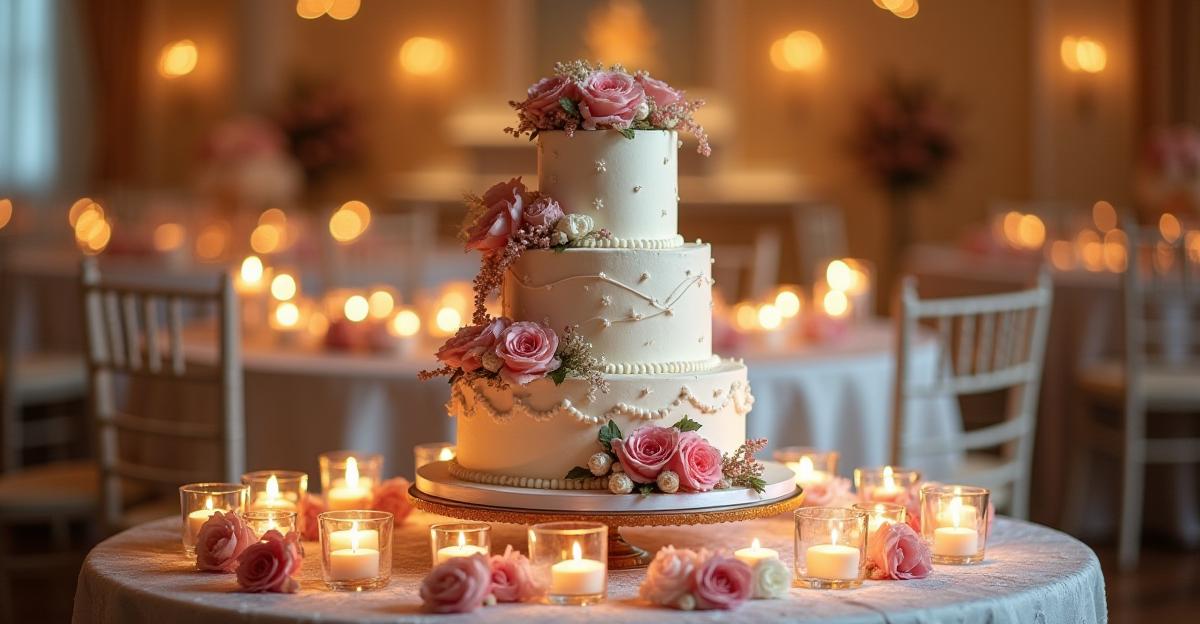 Présentation du gâteau de mariage : mise en scène, décor et timing parfait