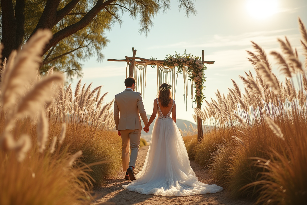Lieu mariage bohème : forêt, plage et domaine