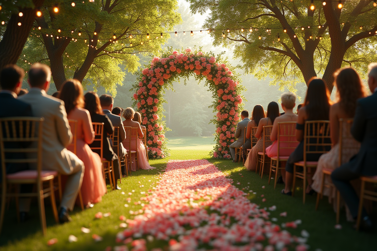 Mariage dans un jardin botanique