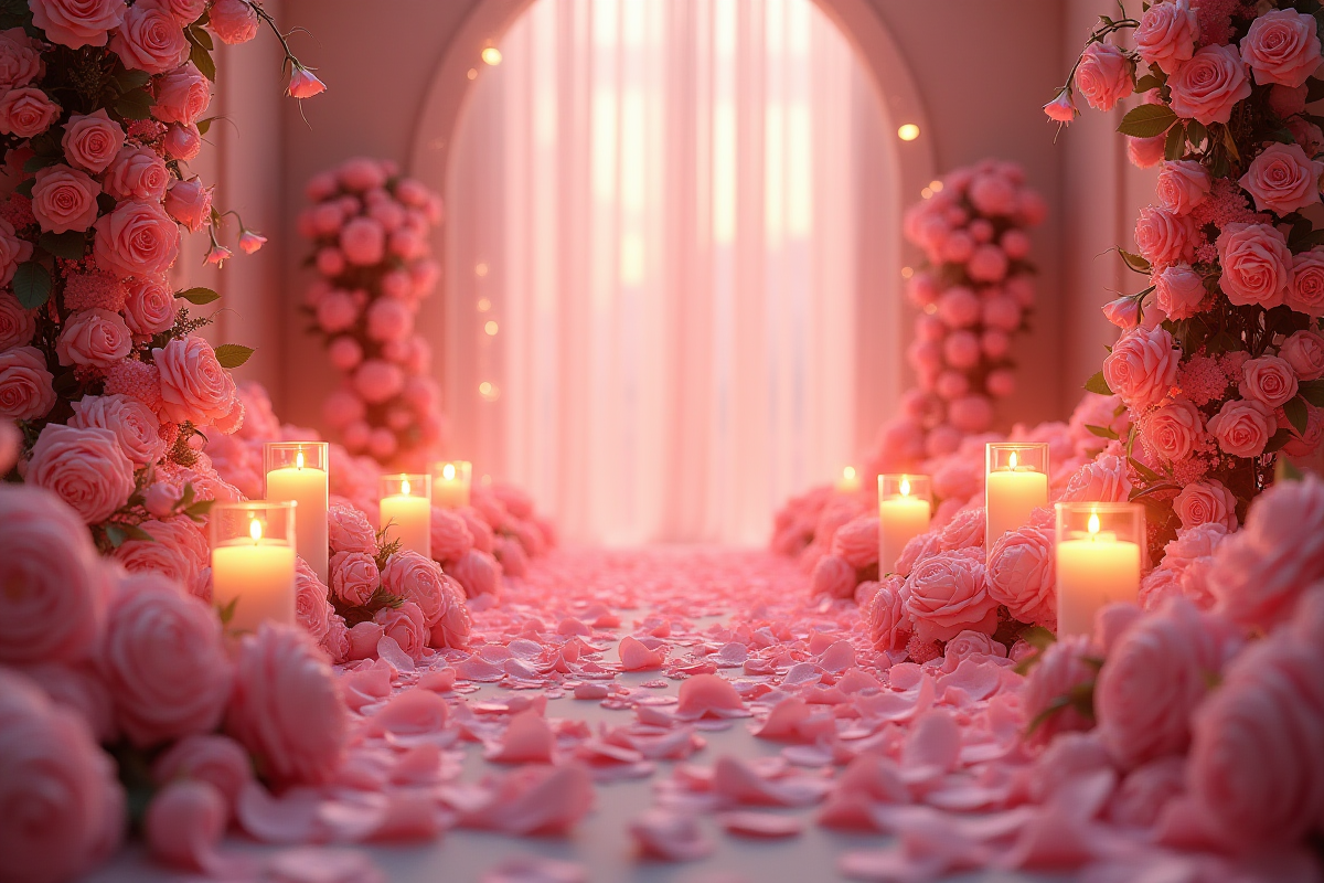 Décoration mariage romantique : roses, bougies et drapés en 2026