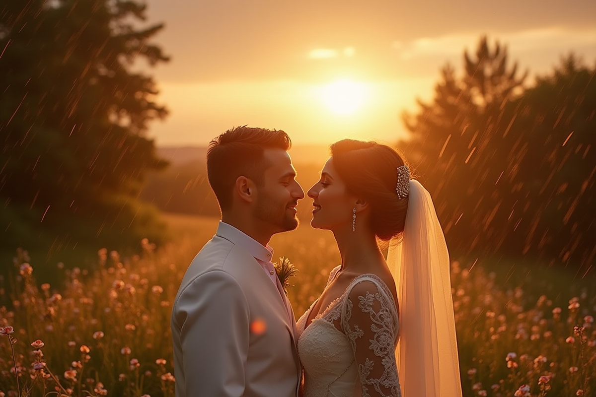 Photos mariage et météo : pluie, soleil ou nuages, comment gérer