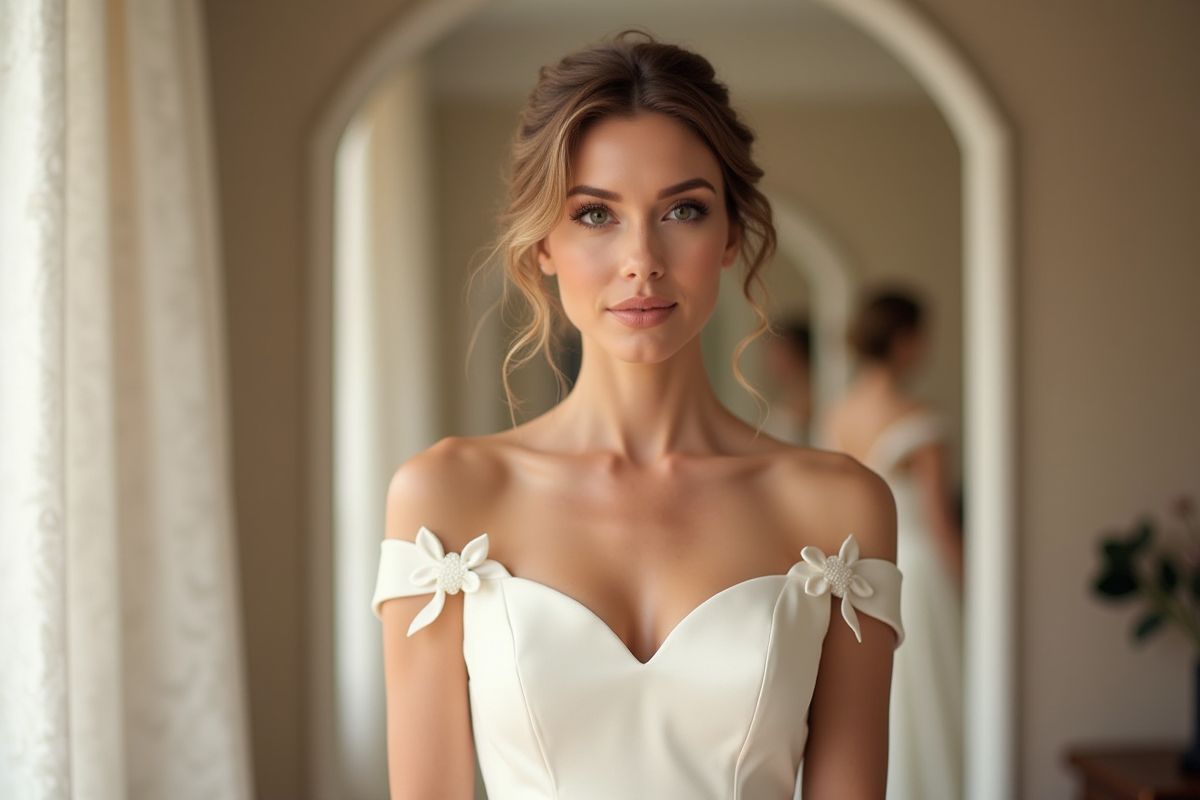 Robe de mariée champagne : l'élégance dorée