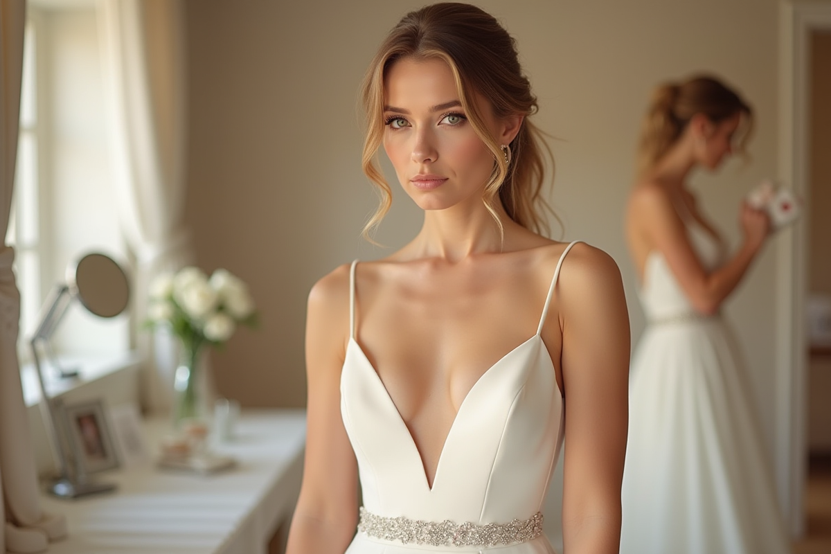 Robe de mariée rose : romantisme et féminité